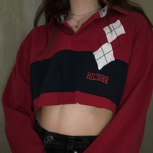 vintage cropped tommy hillfiger crop top